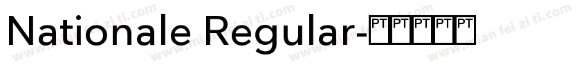 Nationale Regular字体转换